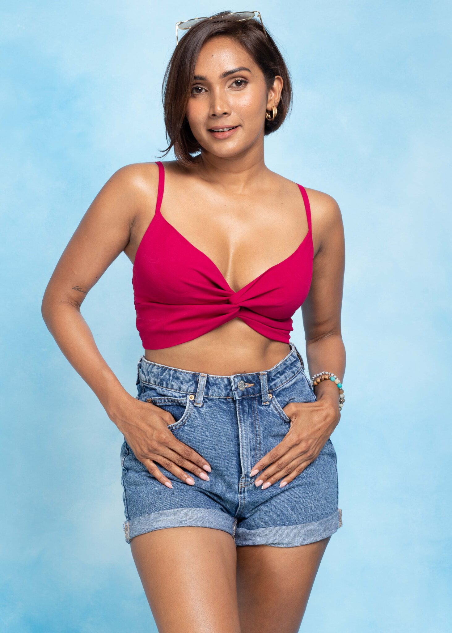 Luna Knot Top - Hot Pink - Image 2