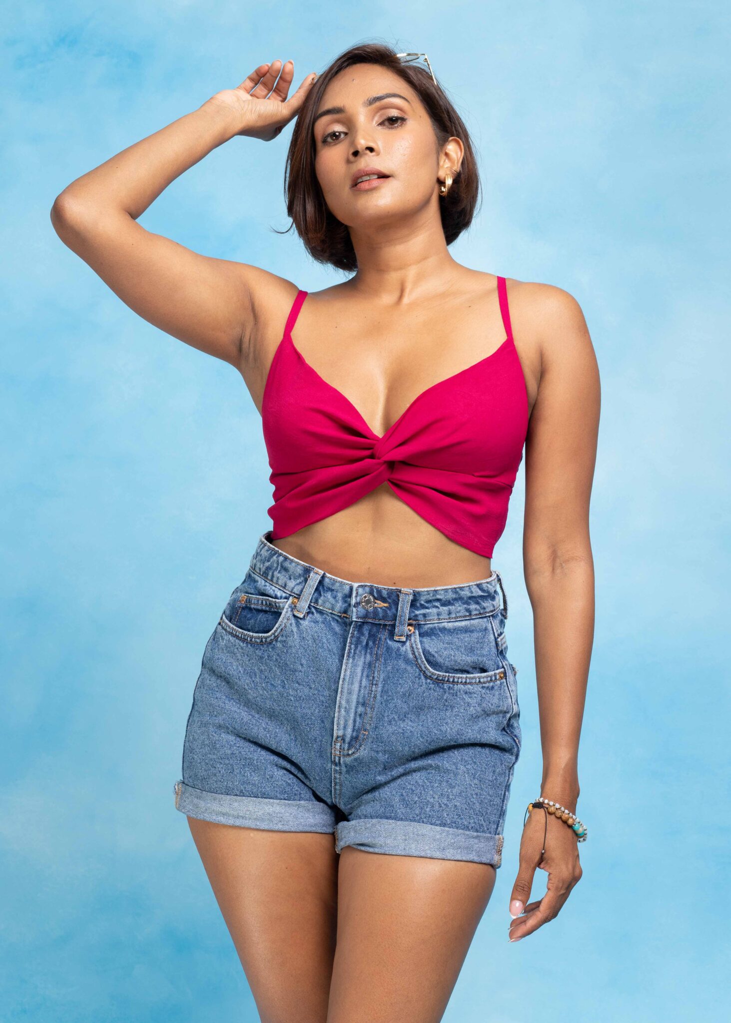 Luna Knot Top - Hot Pink