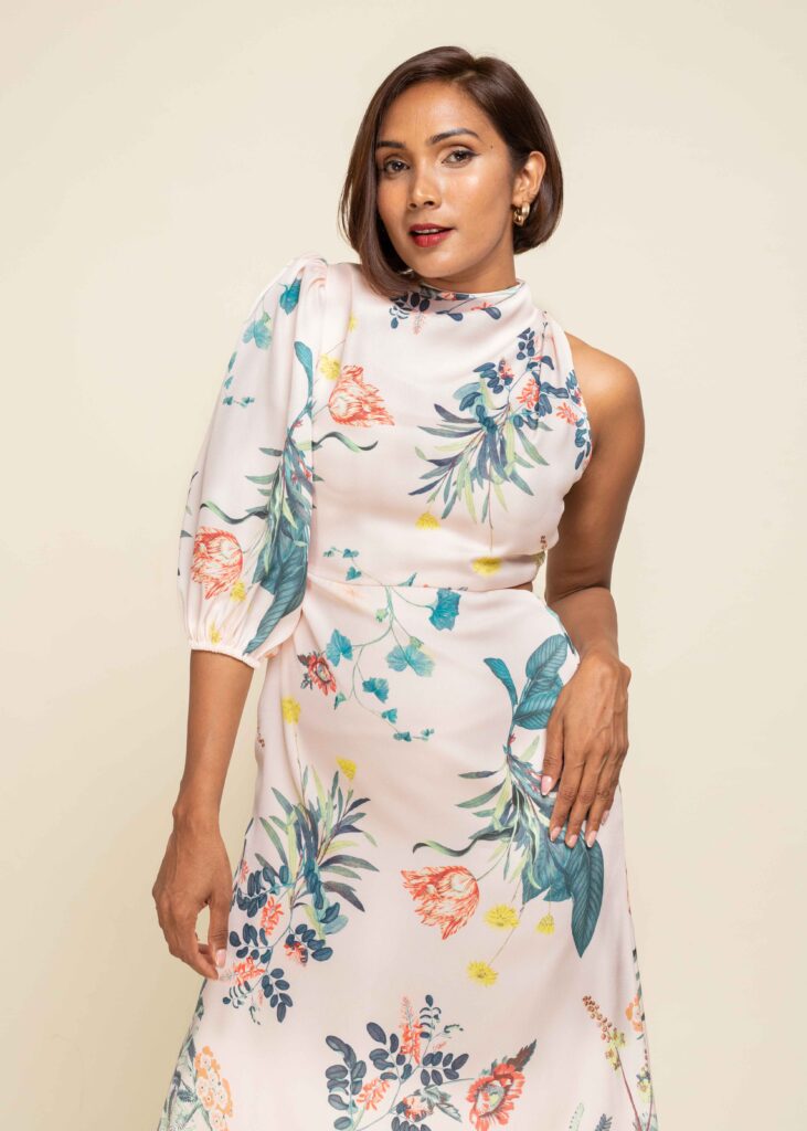 Alternative view of Allure Midi Dress - Beige Floral