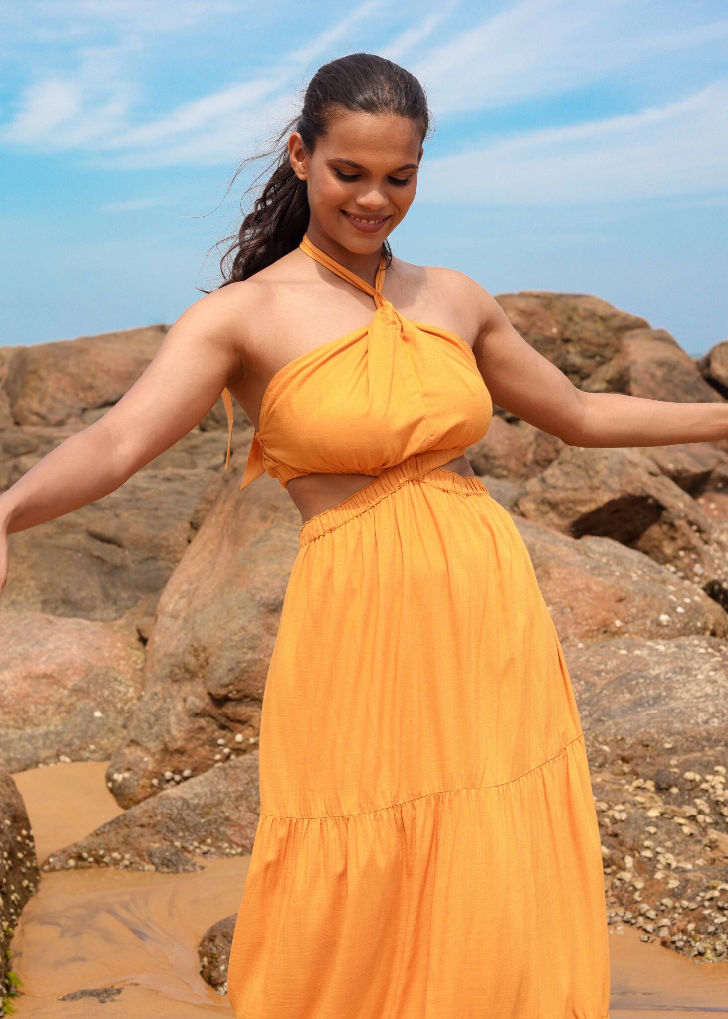 Oasis Maxi Dress - Mustard - Image 4