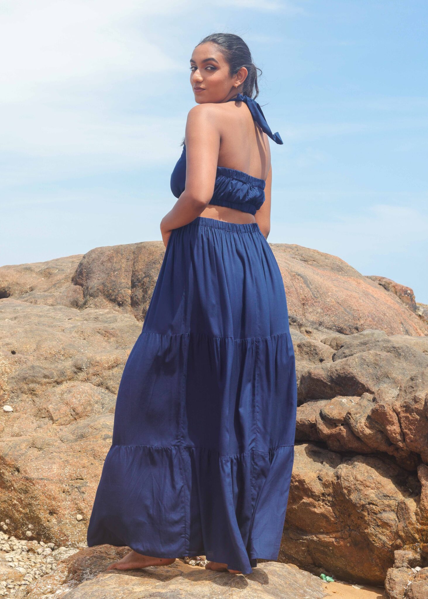 Oasis Maxi Dress - Navy - Image 3