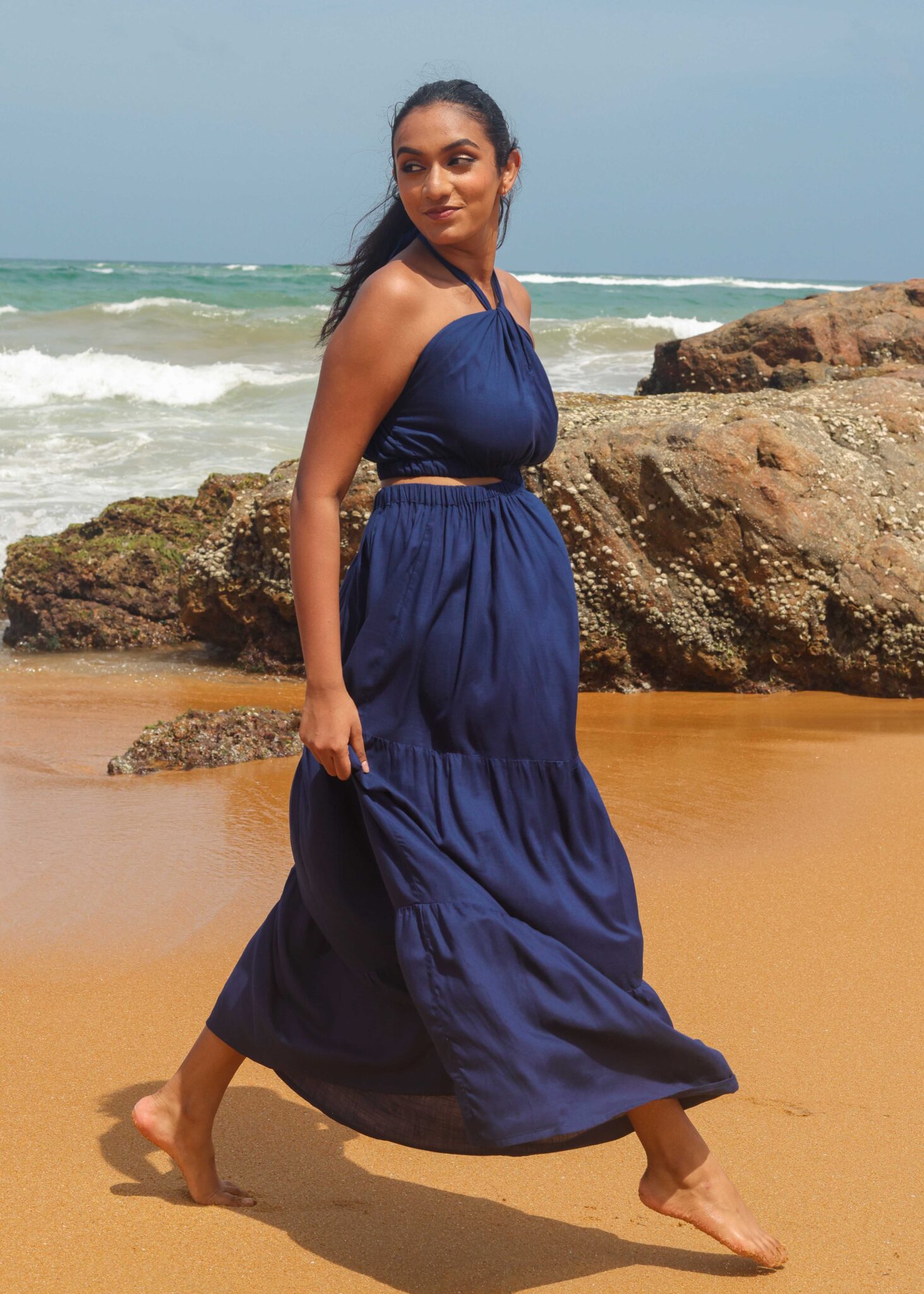 Oasis Maxi Dress - Navy - Image 4