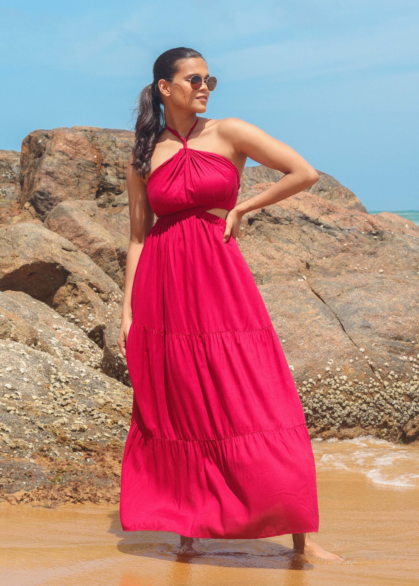 Oasis Maxi Dress - Rouge - Image 5