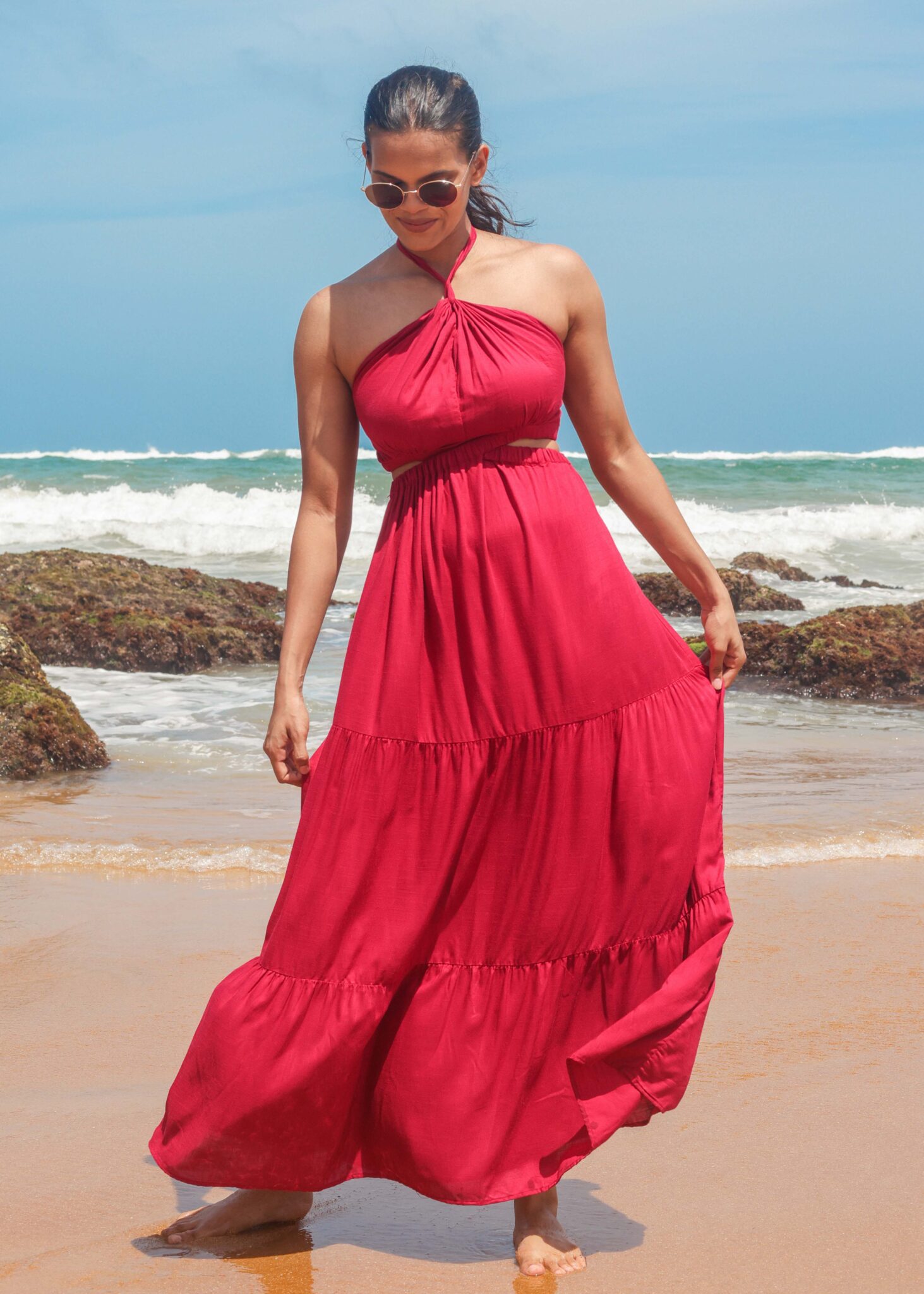 Oasis Maxi Dress - Rouge - Image 4