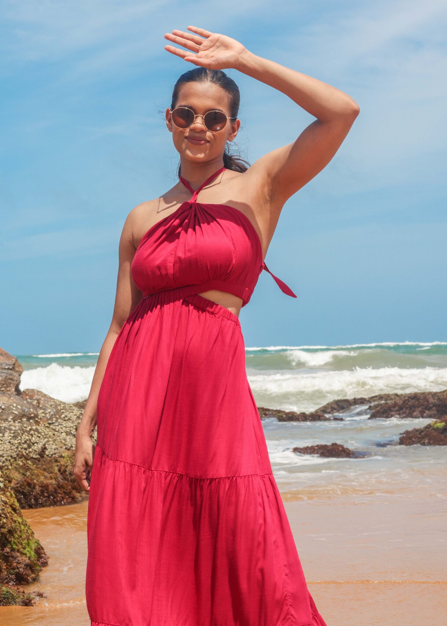 Oasis Maxi Dress - Rouge - Image 2