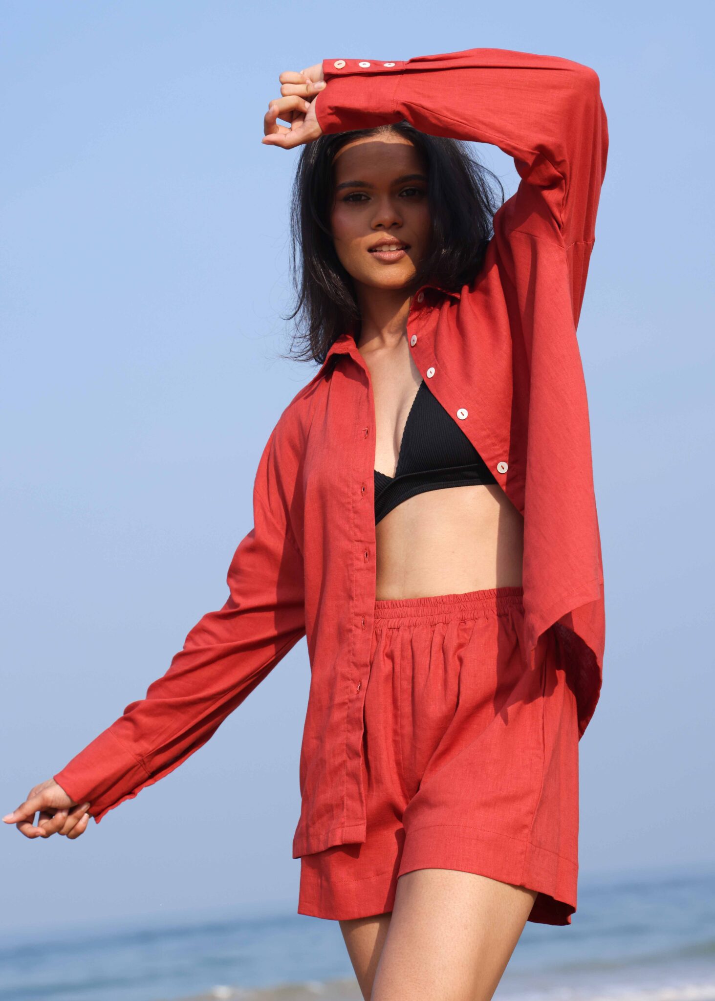 Beachy Co-ord -  Burnt Orange - Image 4