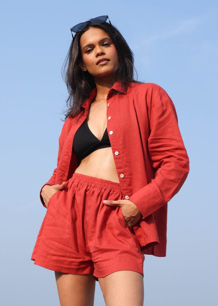 Beachy Co-ord - Burnt Orange