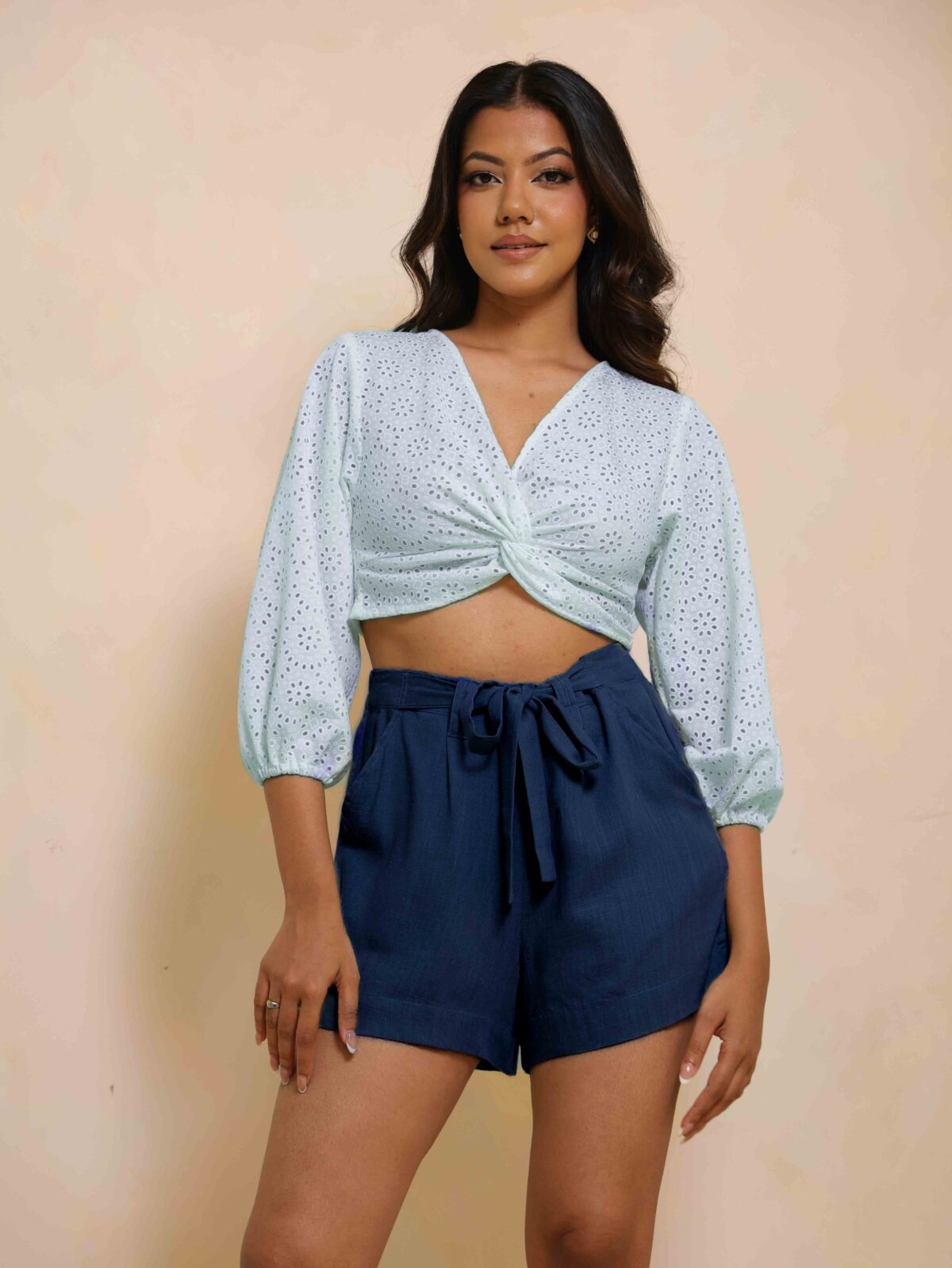 Noa Eyelet Crop Top