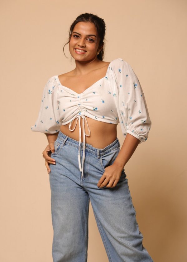 Alternative view of Ruched off shoulder crop top