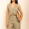 Classic Linen Vest - Image 3