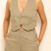 Classic Linen Vest - Image 2
