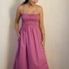Naples Smocked Cotton Dress - Image 4