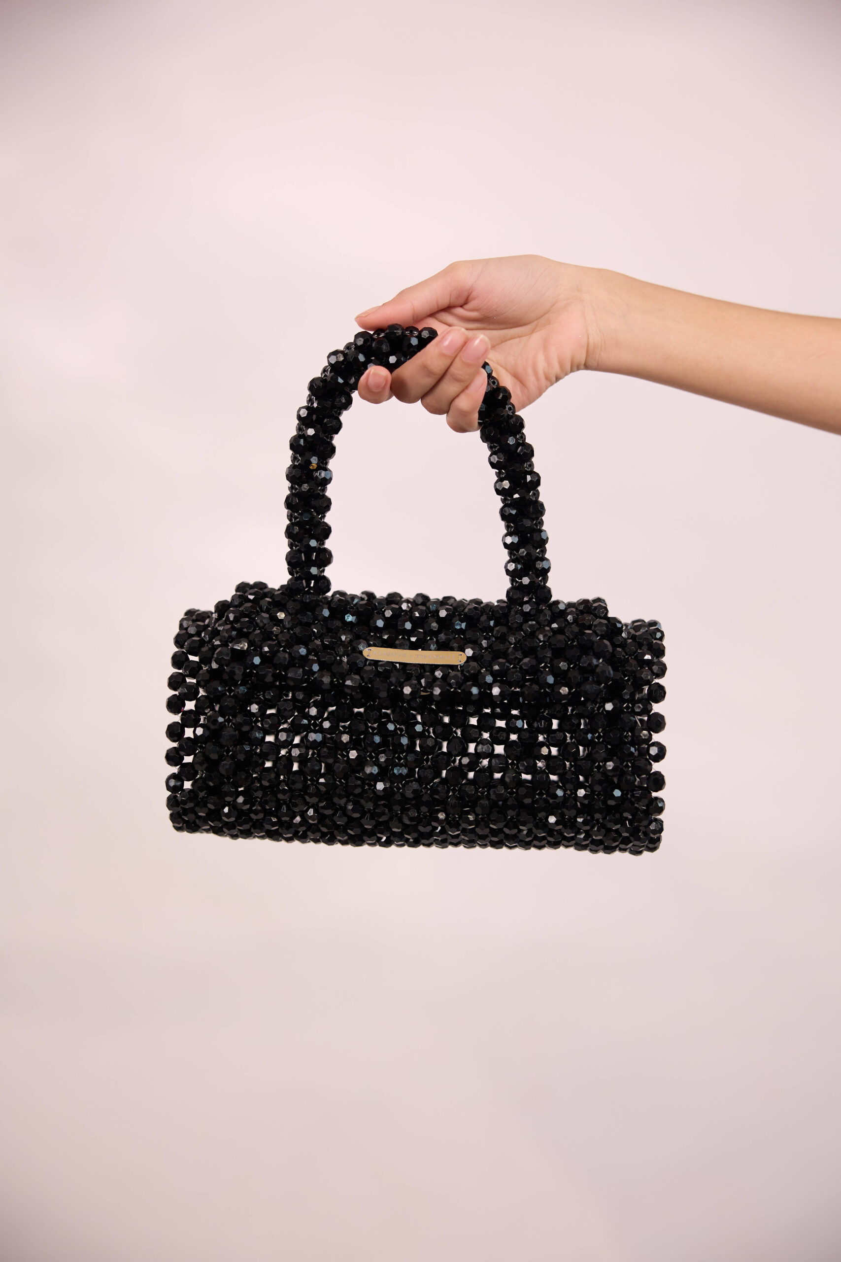 Black Crystal Beaded Bag - Image 3