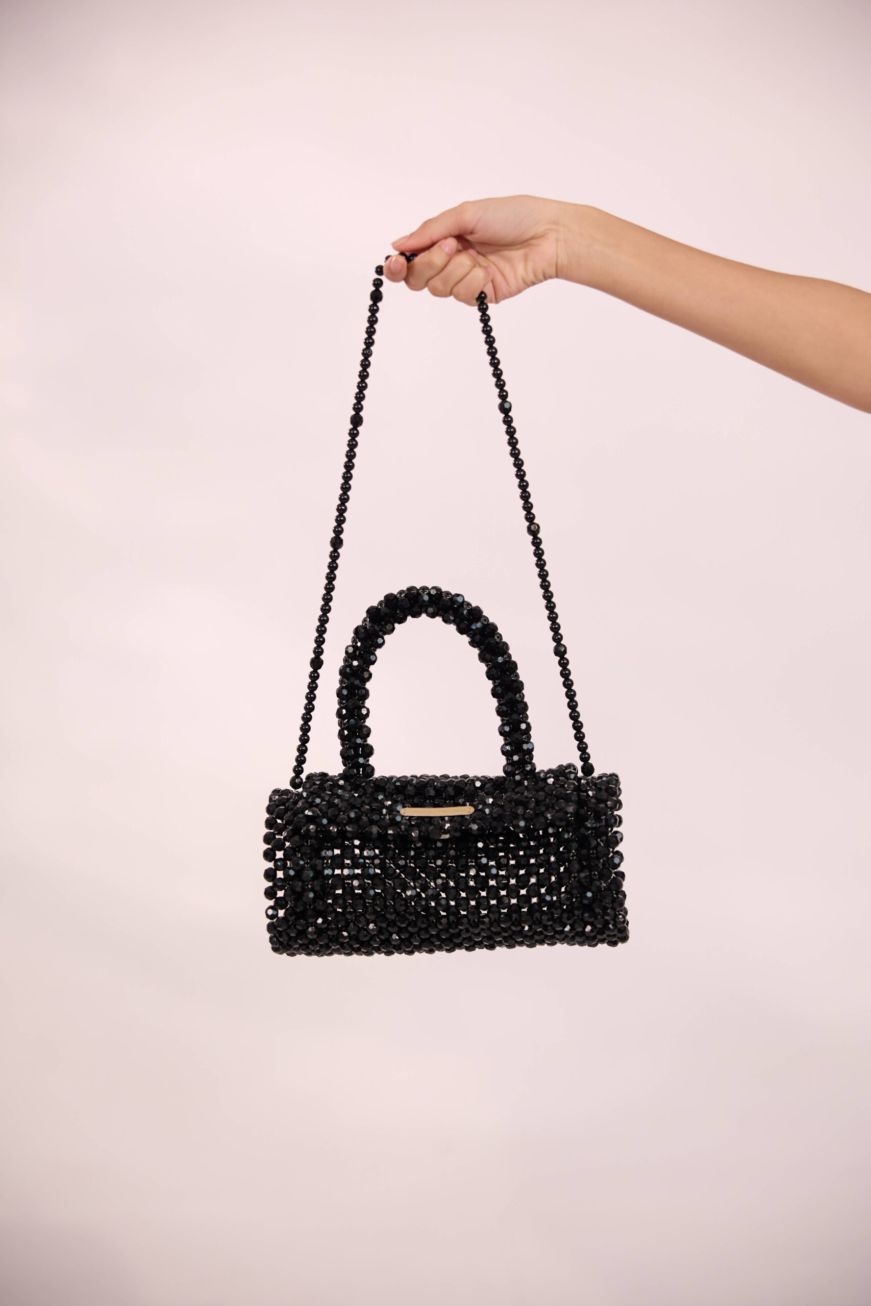 Black Crystal Beaded Bag - Image 2