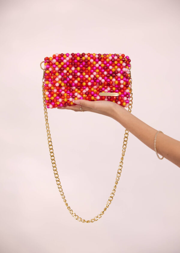 Sunset Colors Crystal Beaded Bag