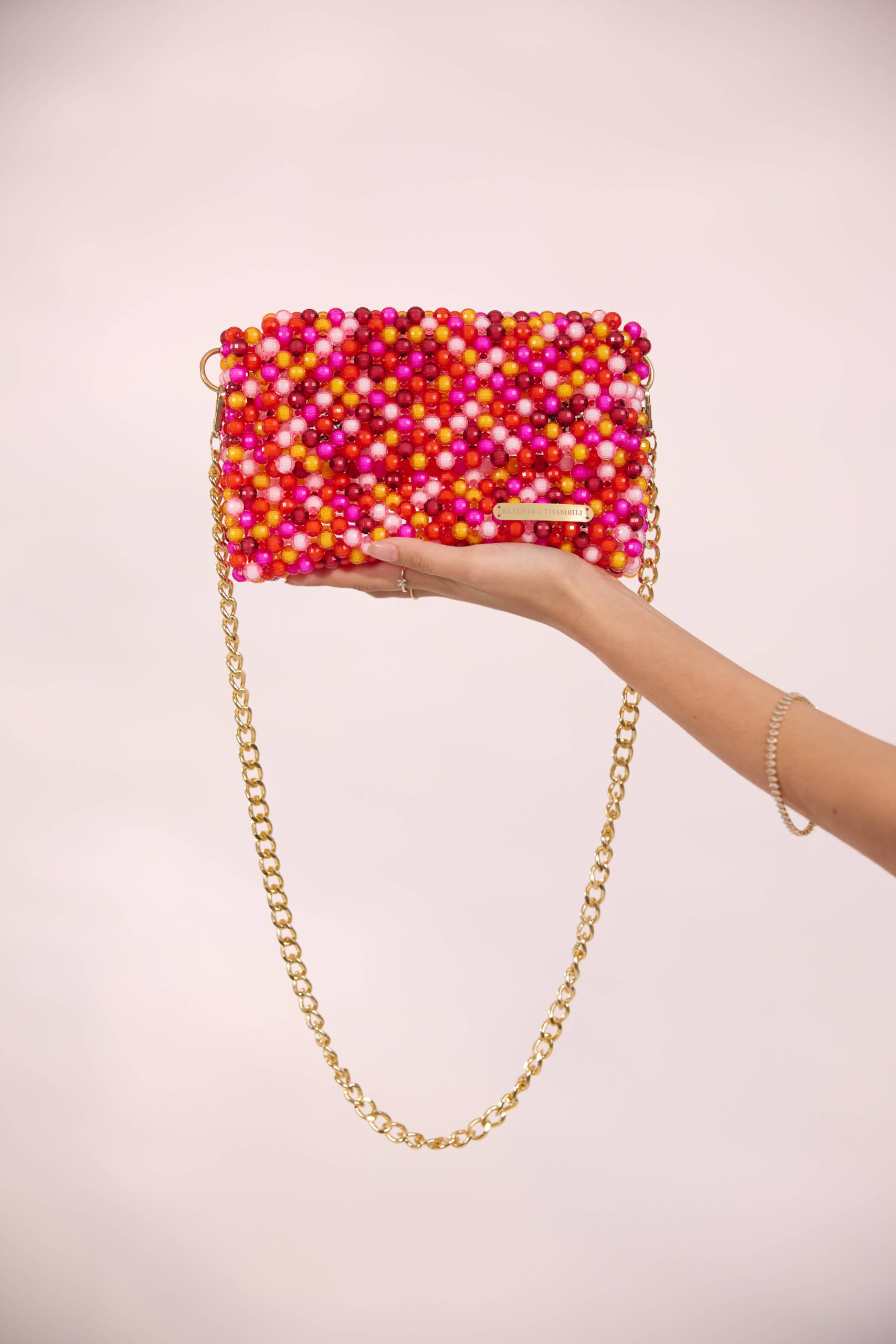 Sunset Colors Crystal Beaded Bag
