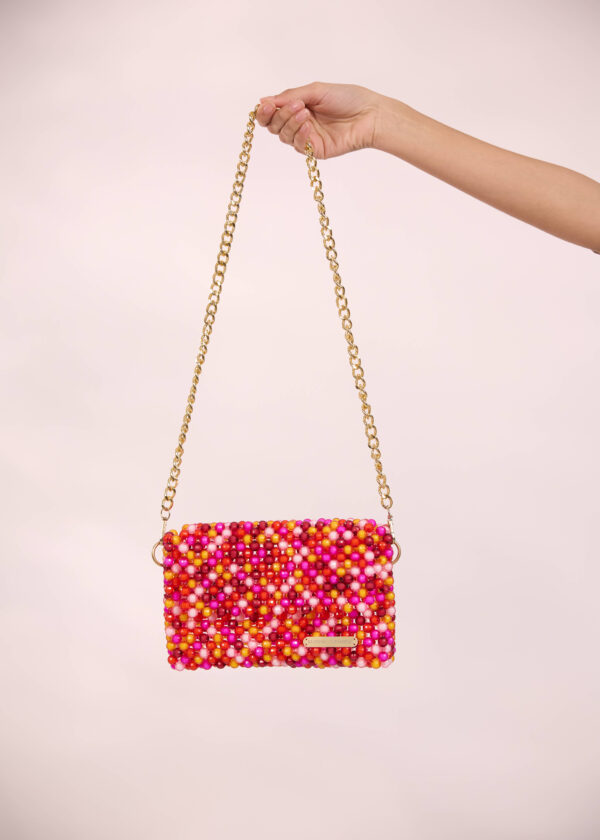 Alternative view of Sunset Colors Crystal Beaded Bag