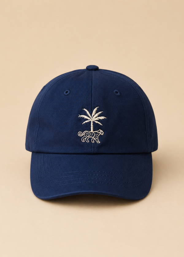 Thambili Island Cap - Leopard - Navy Blue