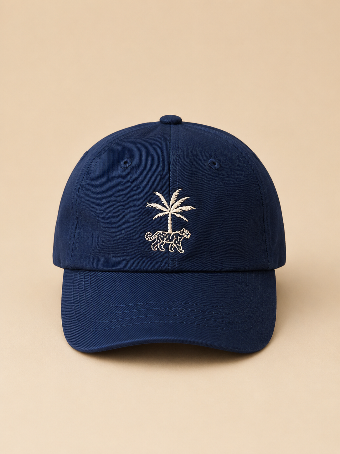 Thambili Island Cap - Leopard - Navy Blue